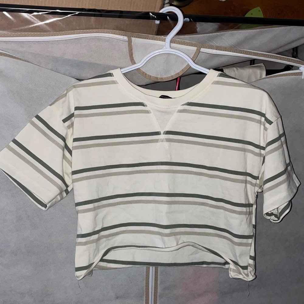Forever 21 Striped Crop Top